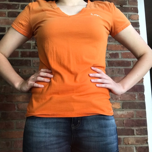 true religion orange shirt